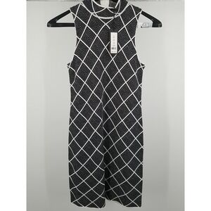 Romeo & Juliet Couture Knit Cotton Blend Black &‎ White Sleeveless Dress Small S